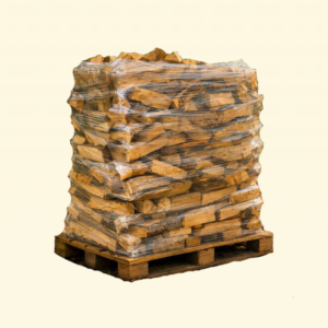 Buchen Premium Brennholz 25cm, rindenfrei auf Palette im Netz, ca. 1,6 srm / 1rm, 500 kg